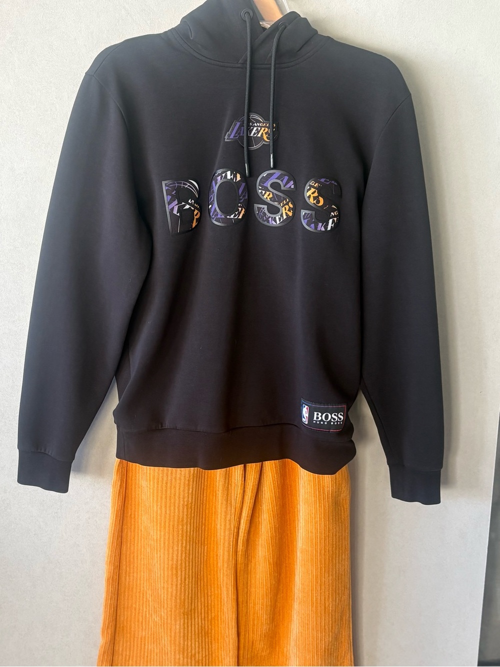 Hugo Boss Black Lakers Logo Pullover Hoodie